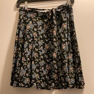 Lush floral wrap skirt